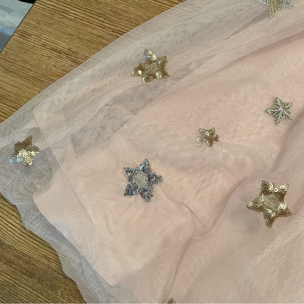 Mini Boden Sequin Star Light Pink Tule Party Dress - Picture 4 of 5